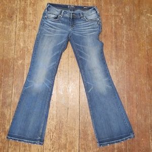 Silver Aiko Mid Flare Jeans